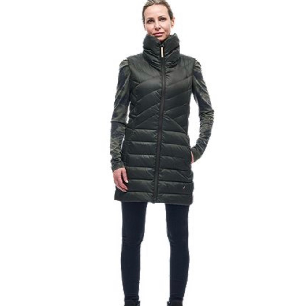Indyeva Kapa Long Down Vest, Black, Size Small